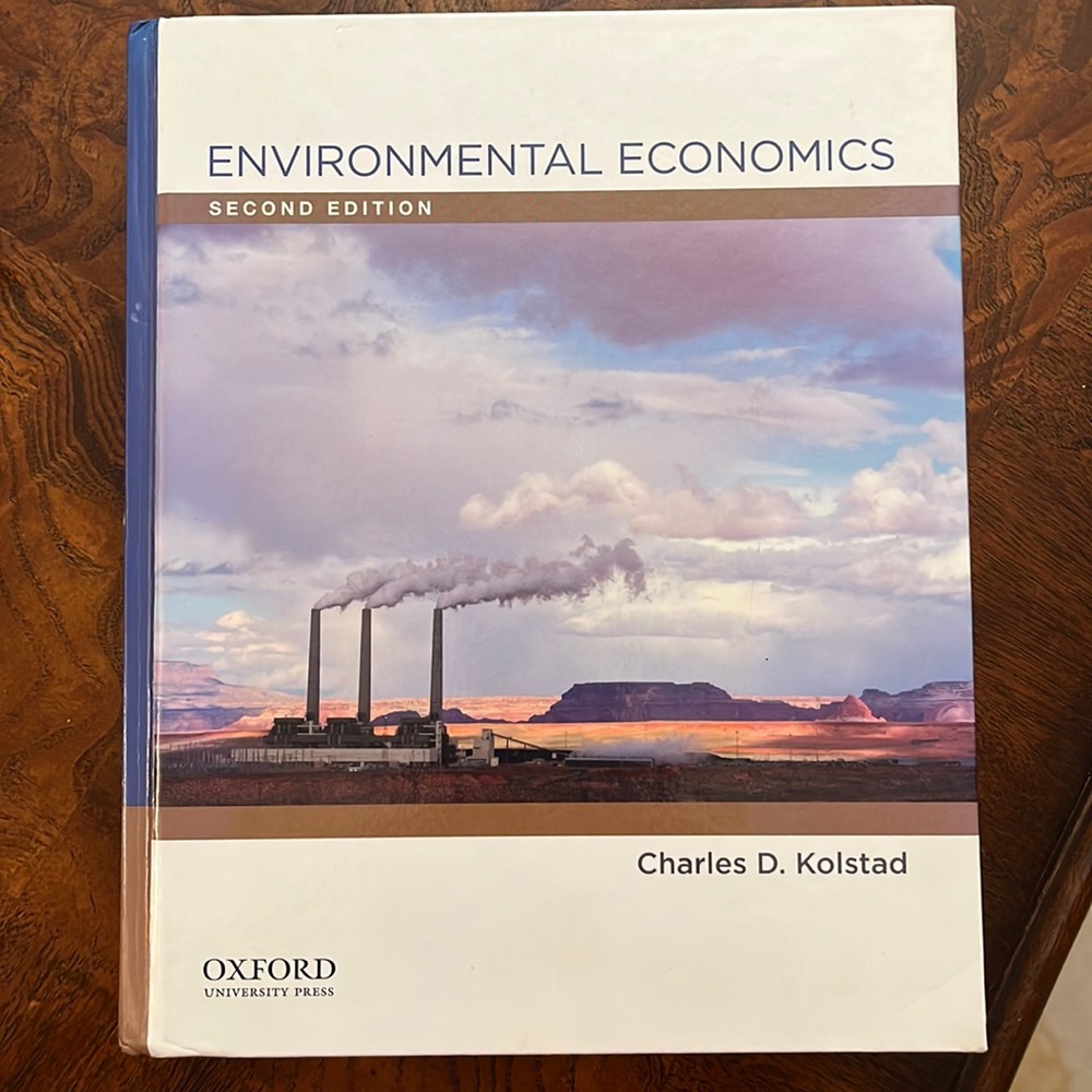 Environmental Economics second edition Oxford University press Charles D Kolstad